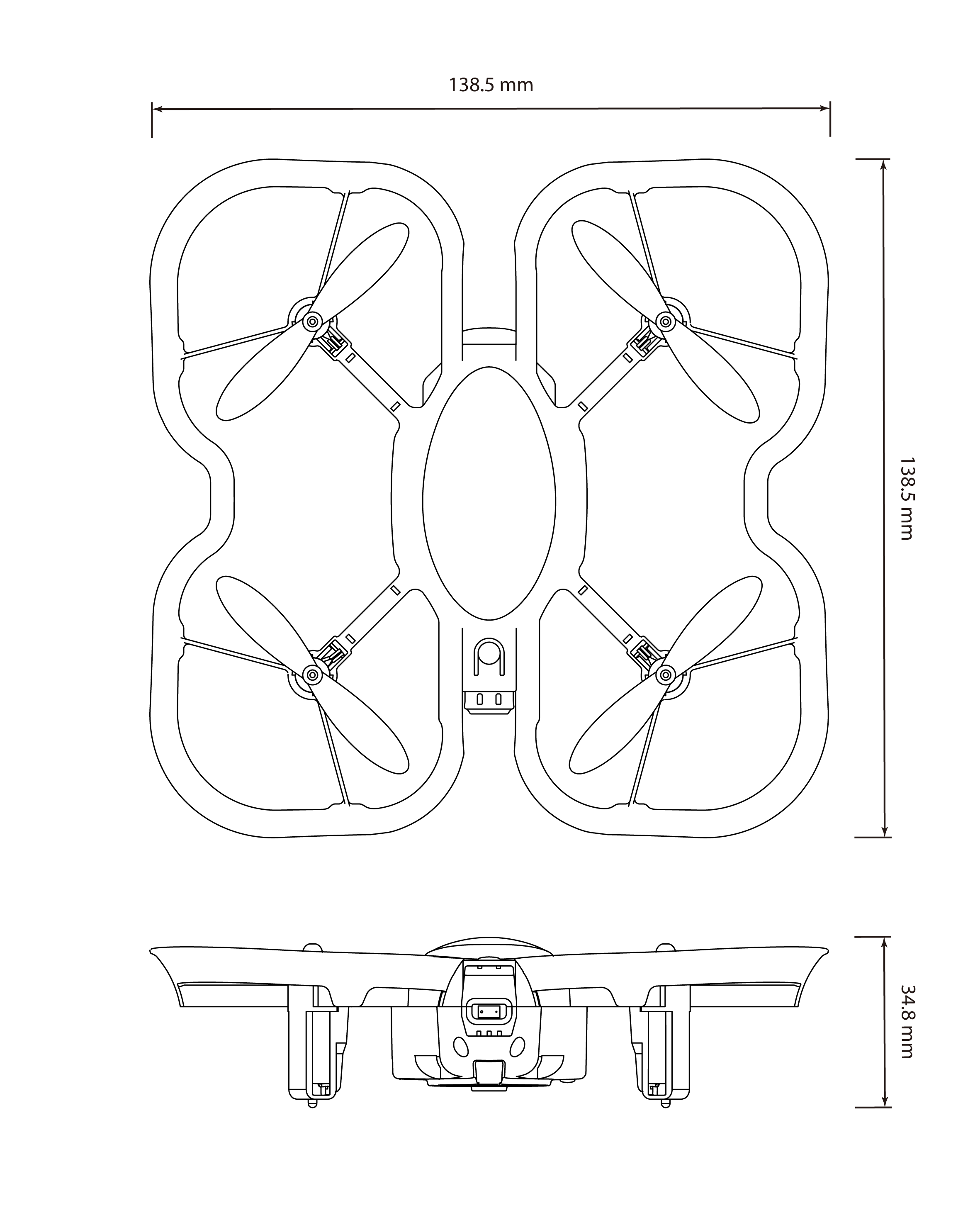 コーディングドローンサイズ